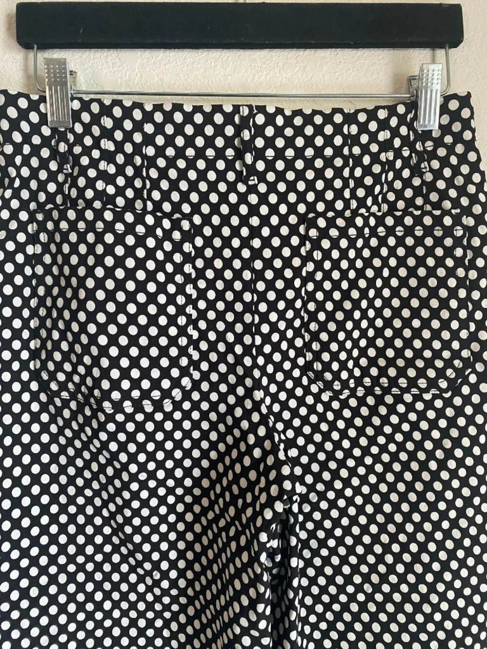 Jules and Leopold Black and White Polka Dot Wide Leg High Waisted Pants Size M - Picture 5 of 7